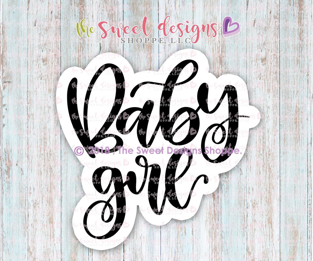 Cookie Cutters - Baby Girl Plaque - Cookie Cutter - Sweet Designs Shoppe - - ALL, Baby, Baby Girl, baby shower, Cookie Cutter, Customize, it's a girl, lettering, Plaque, Plaques, Promocode