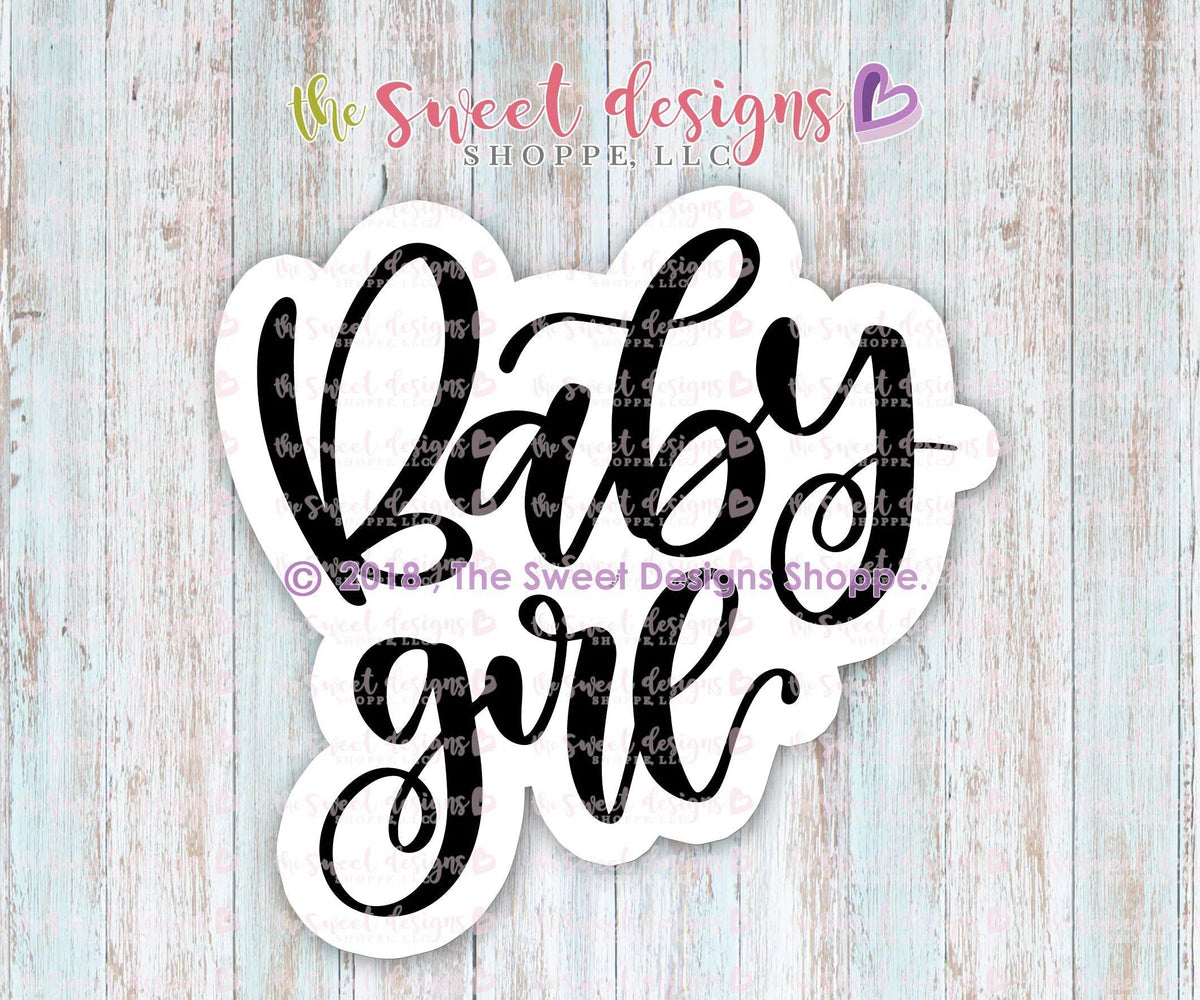 Cookie Cutters - Baby Girl Plaque - Cookie Cutter - The Sweet Designs Shoppe - TSDS - - ALL,Baby,Baby / Kids,Baby Girl,baby shower,baby shower favors,Cookie Cutter,Customize,it's a girl,lettering,Plaque,Plaques,Promocode,STL