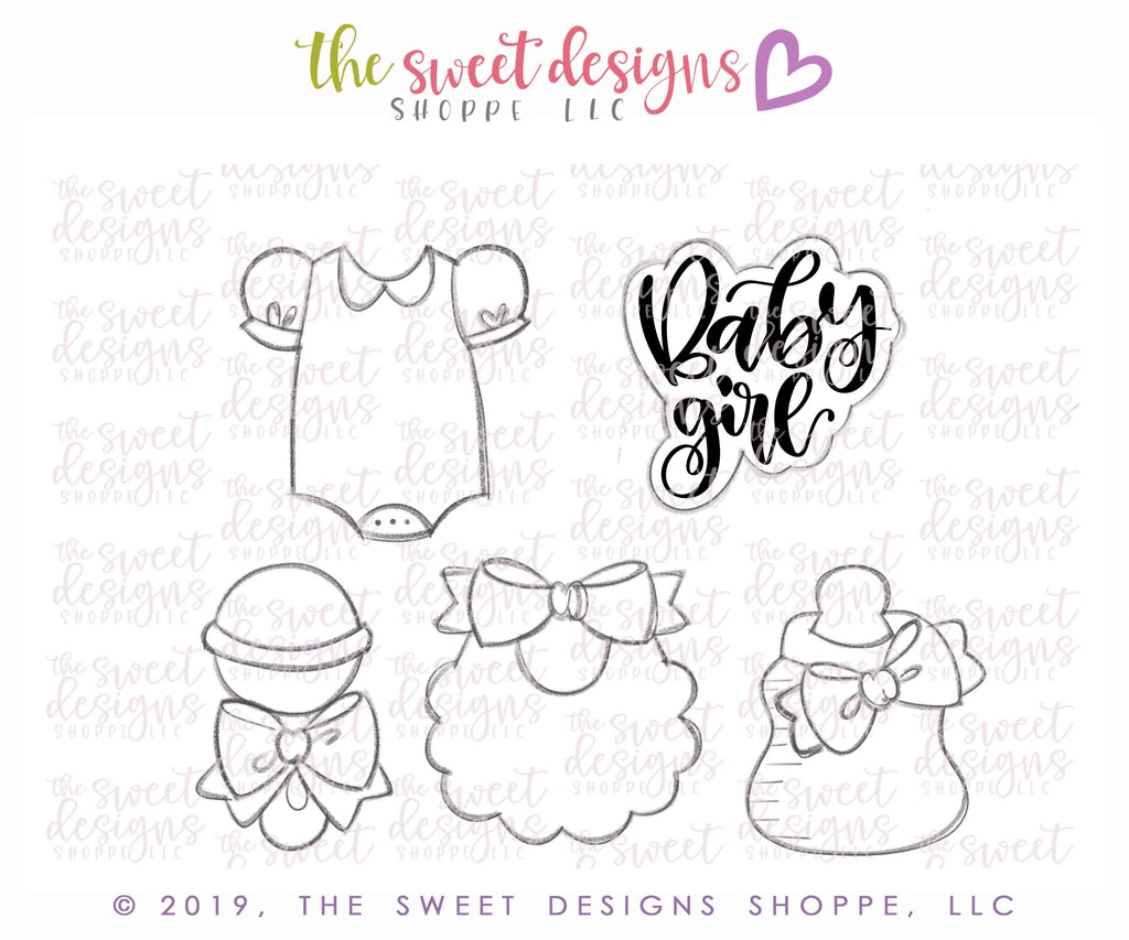 Cookie Cutters - Baby Girl Set - Cookie Cutters - The Sweet Designs Shoppe - - ALL, Baby, Baby / Kids, Cookie Cutter, Mini Sets, Promocode, set