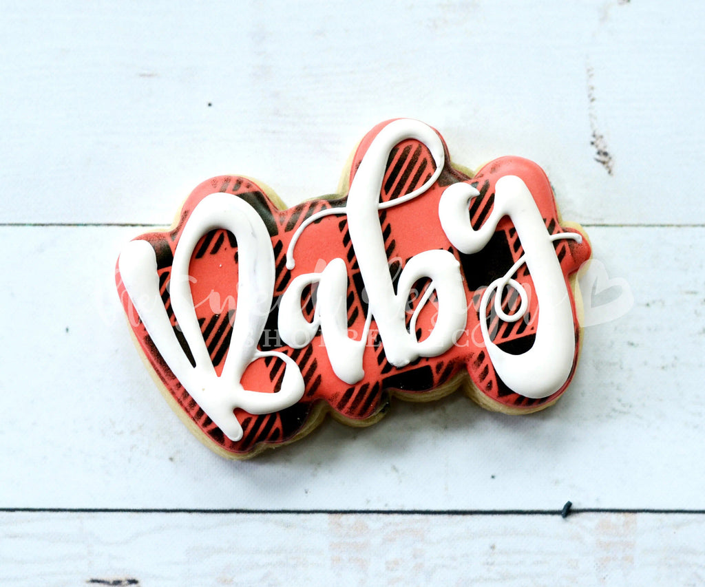 Cookie Cutters - Baby Plaque - Cookie Cutter - The Sweet Designs Shoppe - TSDS - - ALL,Baby,Baby Girl,baby shower,Cookie Cutter,Customize,it's a girl,lettering,Plaque,Plaques,Promocode,STL