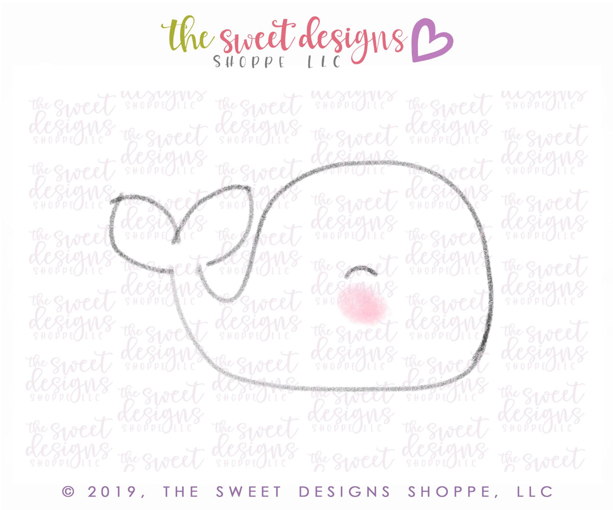 Cookie Cutters - Baby Whale - Cookie Cutter - The Sweet Designs Shoppe - TSDS - - ALL,Animal,Animals,beach,Cookie Cutter,nautica,Promocode,sand,STL,summer,under the sea