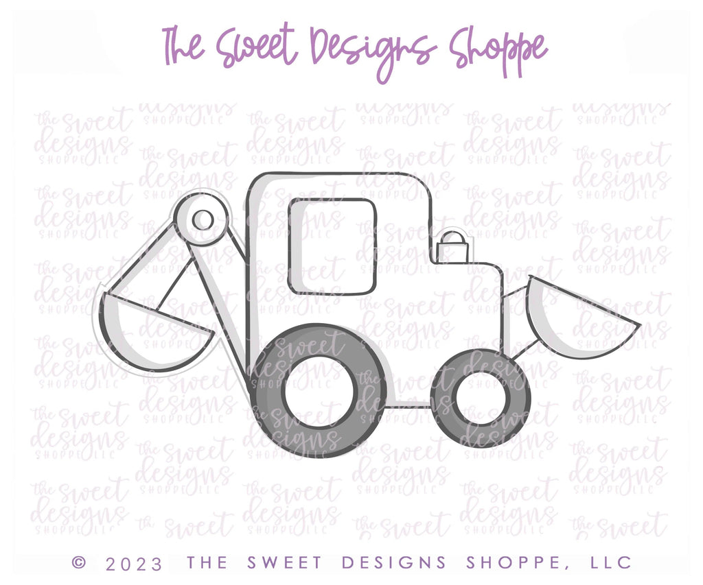 Cookie Cutters - Backhoe Excavator - Cookie Cutter - Sweet Designs Shoppe - - ALL, baby toys, construction, Cookie Cutter, kids, Kids / Fantasy, Promocode, toys, transportation, travel