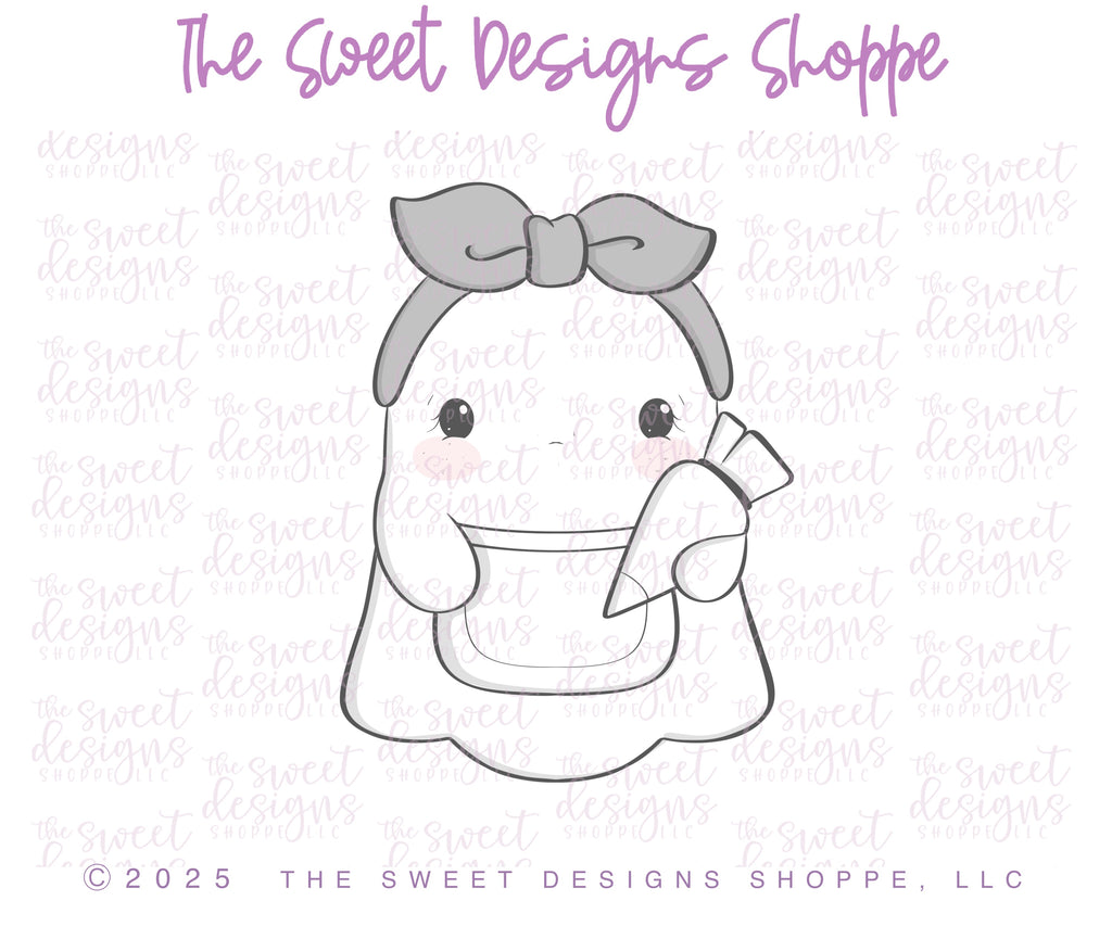 Cookie Cutters - Baking Ghost - Cookie Cutter - The Sweet Designs Shoppe - TSDS - - ALL,baking ghost,Cookie Cutter,Ghost,halloween,happy halloween,Promocode,STL