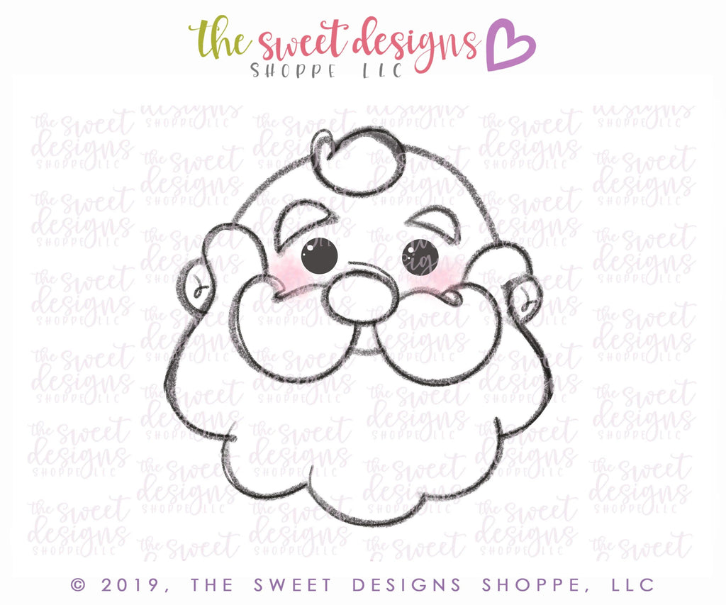 Cookie Cutters - Bald Santa - Cookie Cutter - The Sweet Designs Shoppe - TSDS - - Advent Calendar,ALL,Christmas,Christmas / Winter,Christmas Cookies,Cookie Cutter,Promocode,Santa,Santa Face,STL