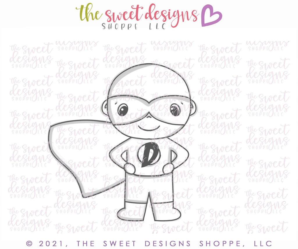 Cookie Cutters - Bald Super Hero - Cookie Cutter - The Sweet Designs Shoppe - TSDS - - ALL,Cookie Cutter,dad,Father,father's day,grandfather,Hero,KID,KIDS,Kids / Fantasy,mother,Mothers Day,Promocode