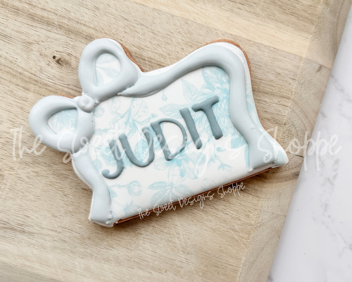 Cookie Cutters - Ballet Rectangular Coquette Plaque - Cookie Cutter - The Sweet Designs Shoppe - TSDS - - Accesories,Accessories,accessory,ALL,Baby,Baby / Kids,baby shower,baby shower favors,ballet,Birthday,Bow,bows,Bridal,Bridal Shower,Christmas,Cookie Cutter,Plaque,Plaques,PLAQUES HANDLETTERING,Promocode,STL,valentine,Valentines,Wedding,Wedding Favors