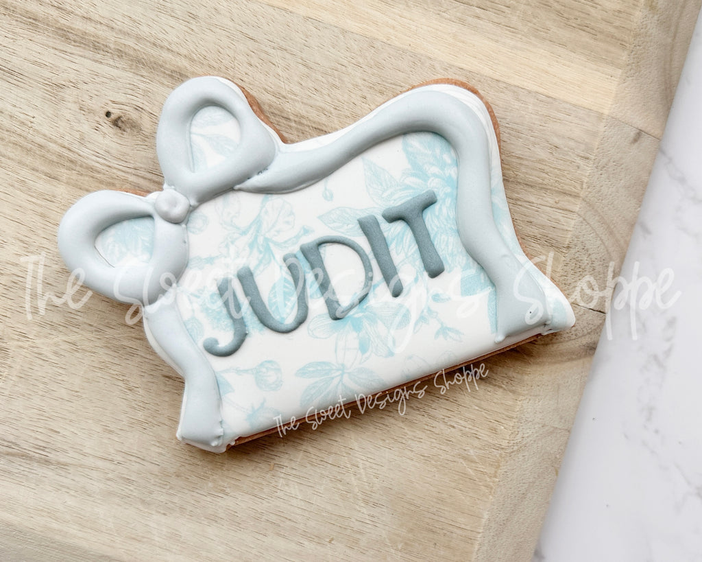 Cookie Cutters - Ballet Rectangular Coquette Plaque - Cookie Cutter - The Sweet Designs Shoppe - TSDS - - Accesories,Accessories,accessory,ALL,Baby,Baby / Kids,baby shower,ballet,Birthday,Bow,bows,Bridal,Bridal Shower,Christmas,Cookie Cutter,Plaque,Plaques,PLAQUES HANDLETTERING,Promocode,STL,valentine,Valentines,Wedding