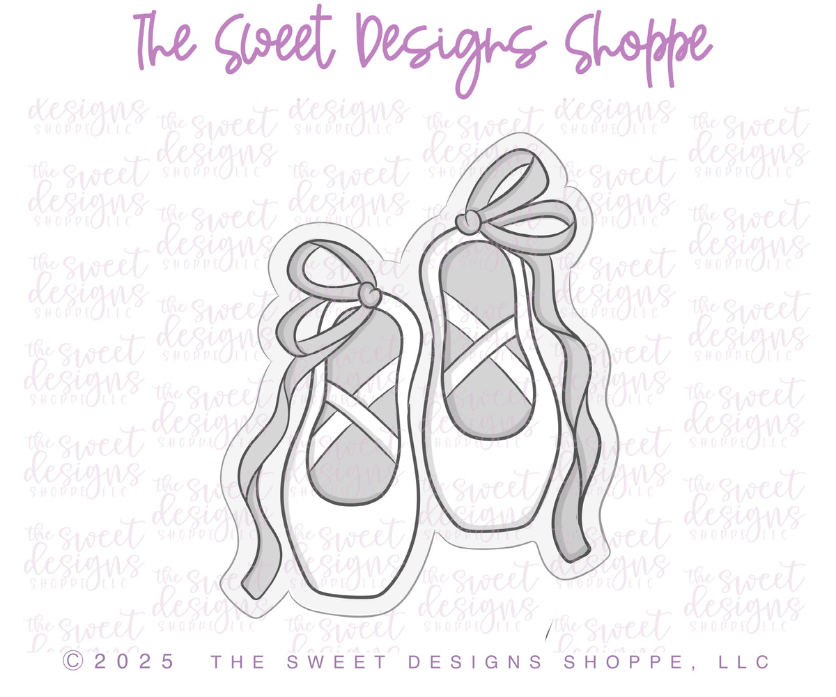 Cookie Cutters - Ballet Shoes - Cookie Cutter - The Sweet Designs Shoppe - TSDS - - Accesories,Accessories,accessory,ALL,ballet,Clothing / Accessories,Cookie Cutter,dance,Promocode,sports,STL