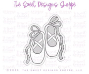 Cookie Cutters - Ballet Shoes - Cookie Cutter - The Sweet Designs Shoppe - TSDS - - Accesories,Accessories,accessory,ALL,ballet,Clothing / Accessories,Cookie Cutter,dance,Promocode,sports,STL