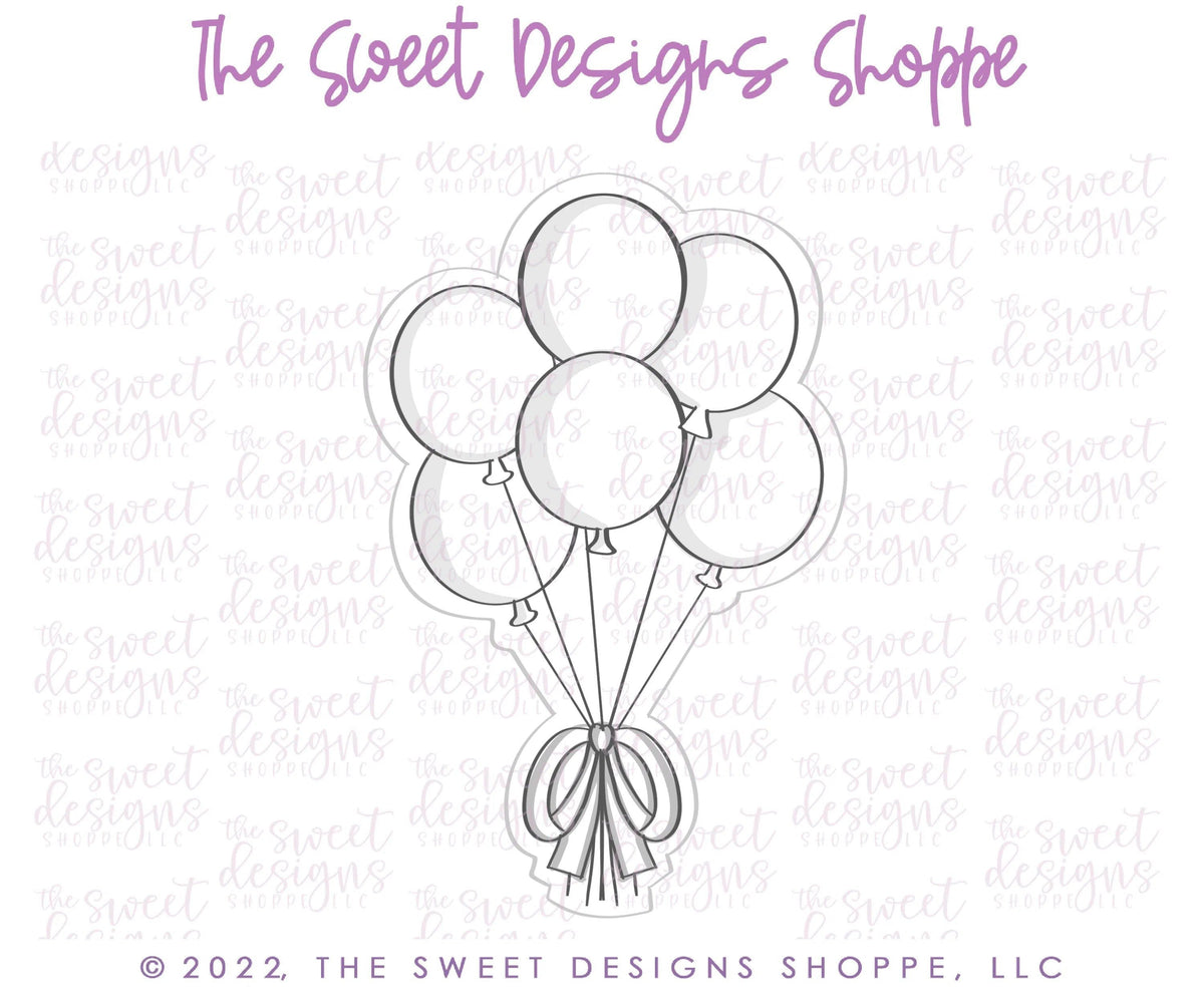 Cookie Cutters - Balloon Bundle of 6 - Cookie Cutter - The Sweet Designs Shoppe - TSDS - - ALL,Baby / Kids,Birthday,Cookie Cutter,kids,Kids / Fantasy,Promocode,STL