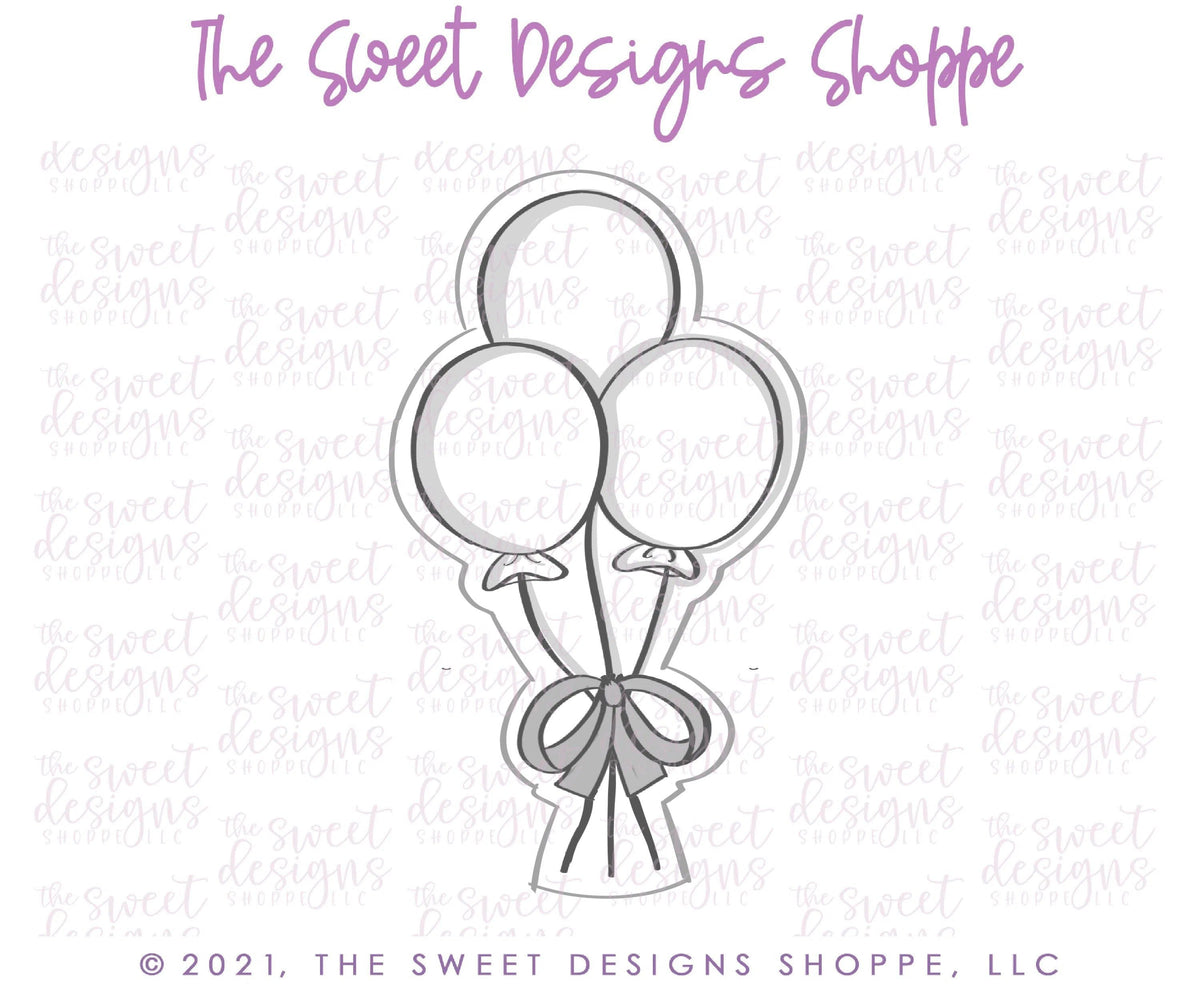 Cookie Cutters - Balloons Bundle of 3 - Cookie Cutter - The Sweet Designs Shoppe - TSDS - - ALL,Baby / Kids,Birthday,Cookie Cutter,kid,kids,Promocode,STL