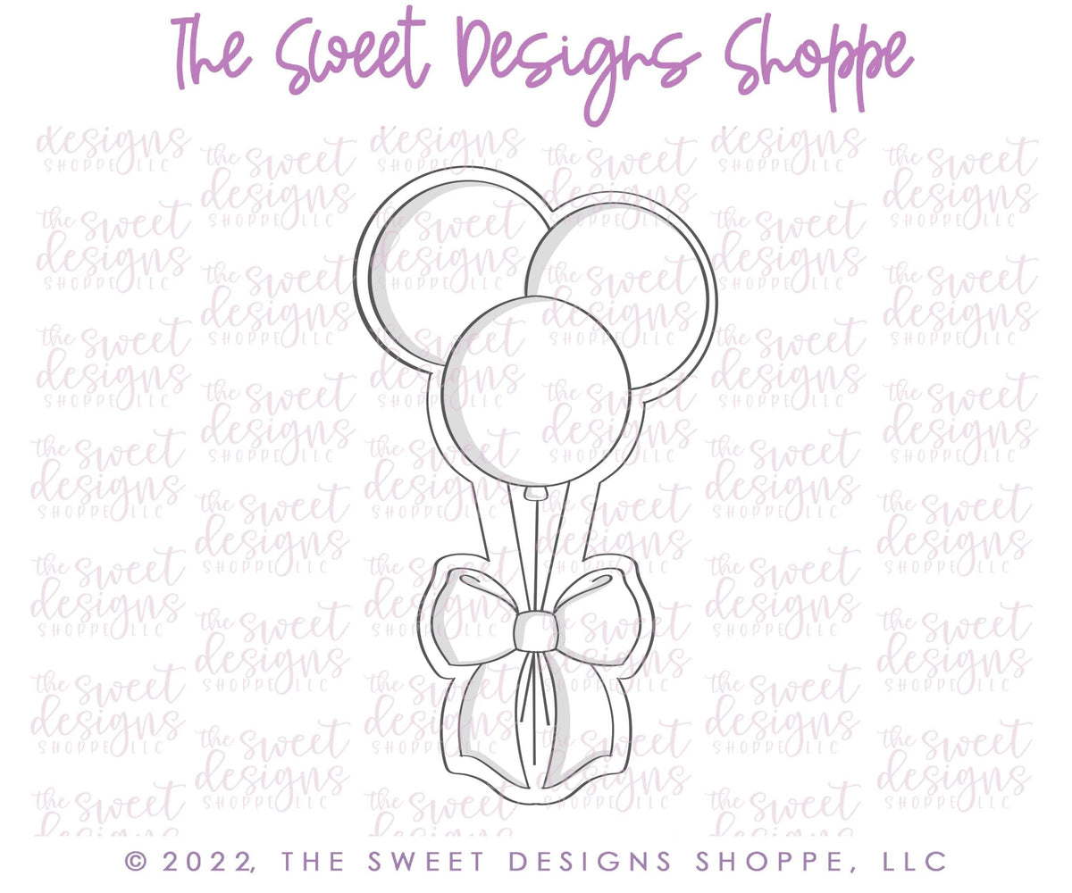 Cookie Cutters - Balloons with Bow - Cookie Cutter - The Sweet Designs Shoppe - TSDS - - ALL,balloonbundle,balloons,balloonwithbow,birthday,celebration,Cookie Cutter,Lady Milk Stache,Lady MilkStache,LadyMilkStache,party,Promocode,STL