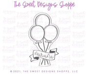 Cookie Cutters - Balloons with Ribbon - Cookie Cutter - The Sweet Designs Shoppe - TSDS - - ALL,Baby / Kids,Birthday,Cookie Cutter,kid,kids,Promocode,STL
