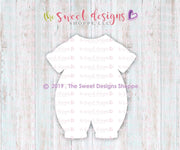 Cookie Cutters - Baptism Bubble Romper - Cookie Cutter - The Sweet Designs Shoppe - TSDS - - ALL,Baby,Baptism,Clothes,Clothing / Accessories,Cookie Cutter,First Communion,newborn,Onesie,onsie,Promocode,Religious,STL