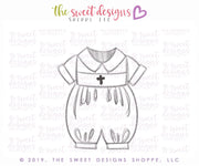 Cookie Cutters - Baptism Bubble Romper - Cookie Cutter - The Sweet Designs Shoppe - TSDS - - ALL,Baby,Baptism,Clothes,Clothing / Accessories,Cookie Cutter,First Communion,newborn,Onesie,onsie,Promocode,Religious,STL