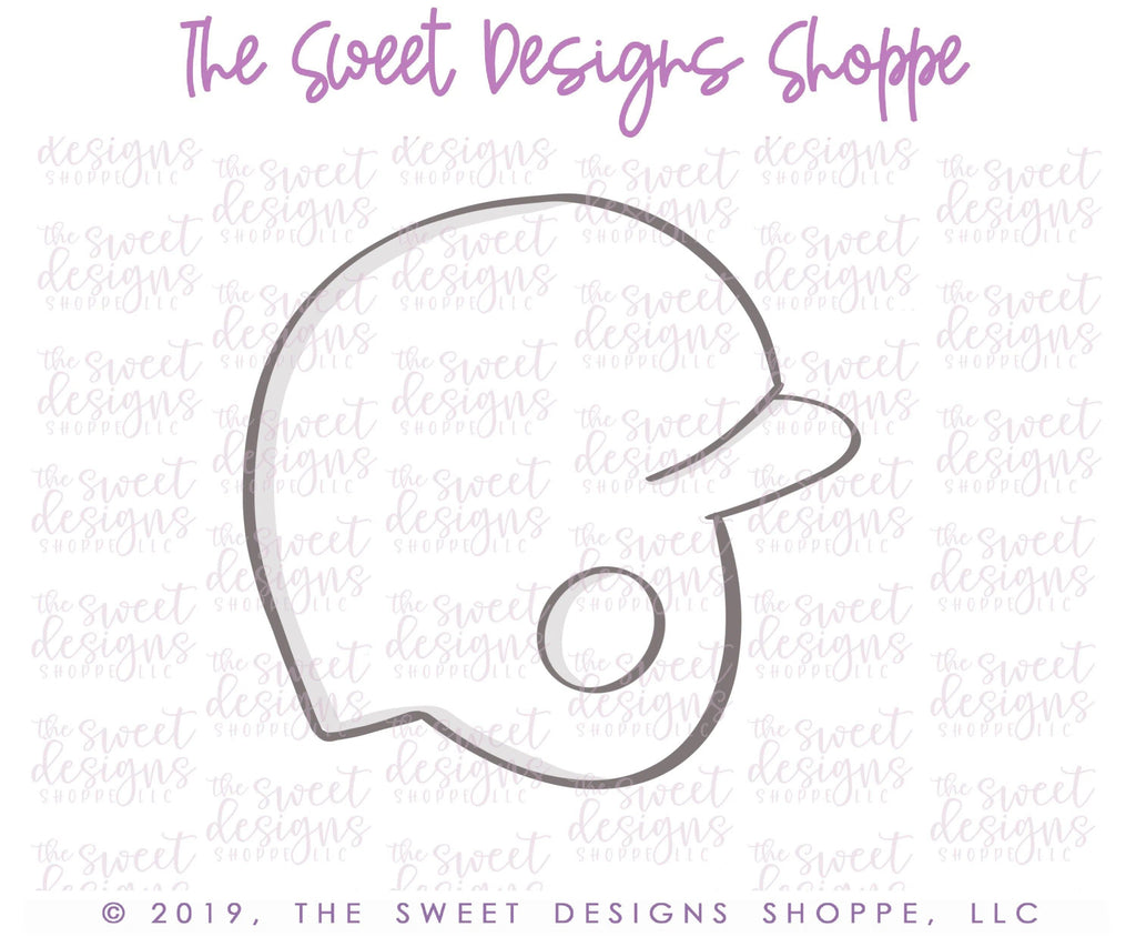 Cookie Cutters - Baseball Helmet - Cookie Cutter - The Sweet Designs Shoppe - TSDS - - ALL,Cookie Cutter,dad,fan,Father,Fathers Day,grandfather,mother,Mothers Day,Promocode,sport,sports,STL