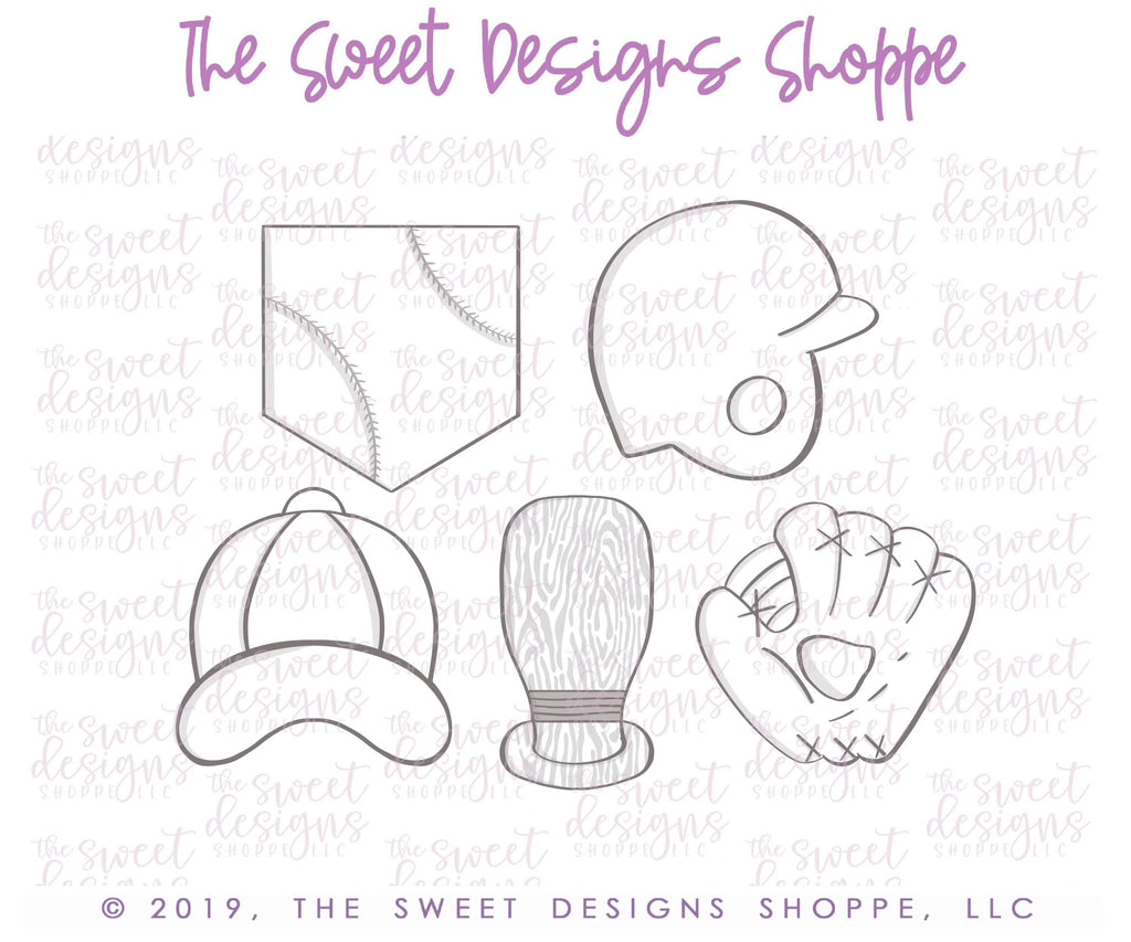 Cookie Cutters - Baseball Set - Cookie Cutters - The Sweet Designs Shoppe - TSDS - - ALL,Cookie Cutter,dad,Father,Fathers Day,grandfather,Mini Sets,mother,Mothers Day,Promocode,set,sport,sports,STL