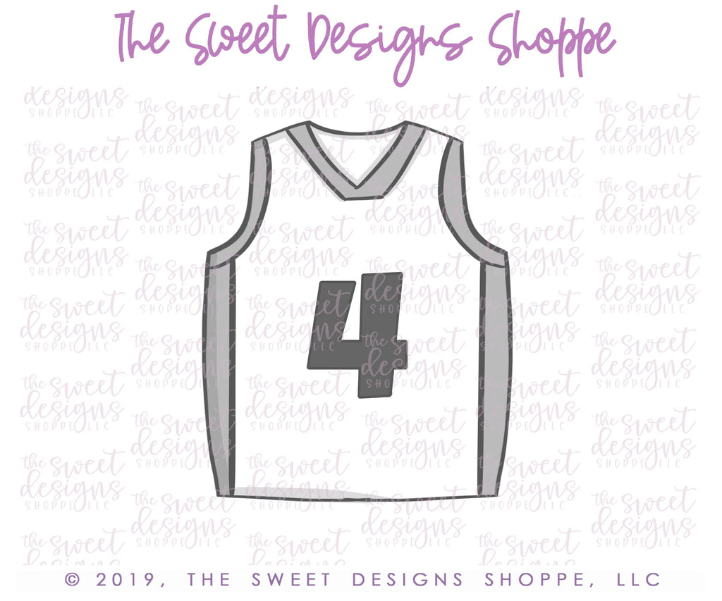 Cookie Cutters - Basketball Jersey - Cookie Cutter - Sweet Designs Shoppe - - ALL, Clothing / Accessories, Cookie Cutter, dad, fan, Father, Fathers Day, grandfather, mother, Mothers Day, Promocode, sport, sports
