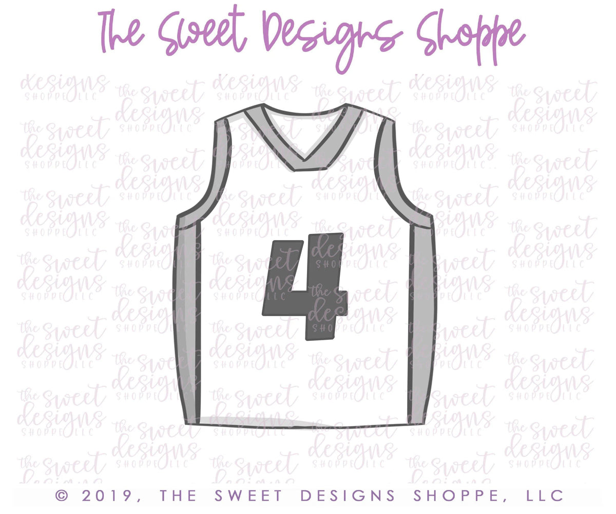 Cookie Cutters - Basketball Jersey - Cookie Cutter - The Sweet Designs Shoppe - TSDS - - ALL,Clothing / Accessories,Cookie Cutter,dad,fan,Father,Fathers Day,grandfather,mother,Mothers Day,Promocode,sport,sports,STL