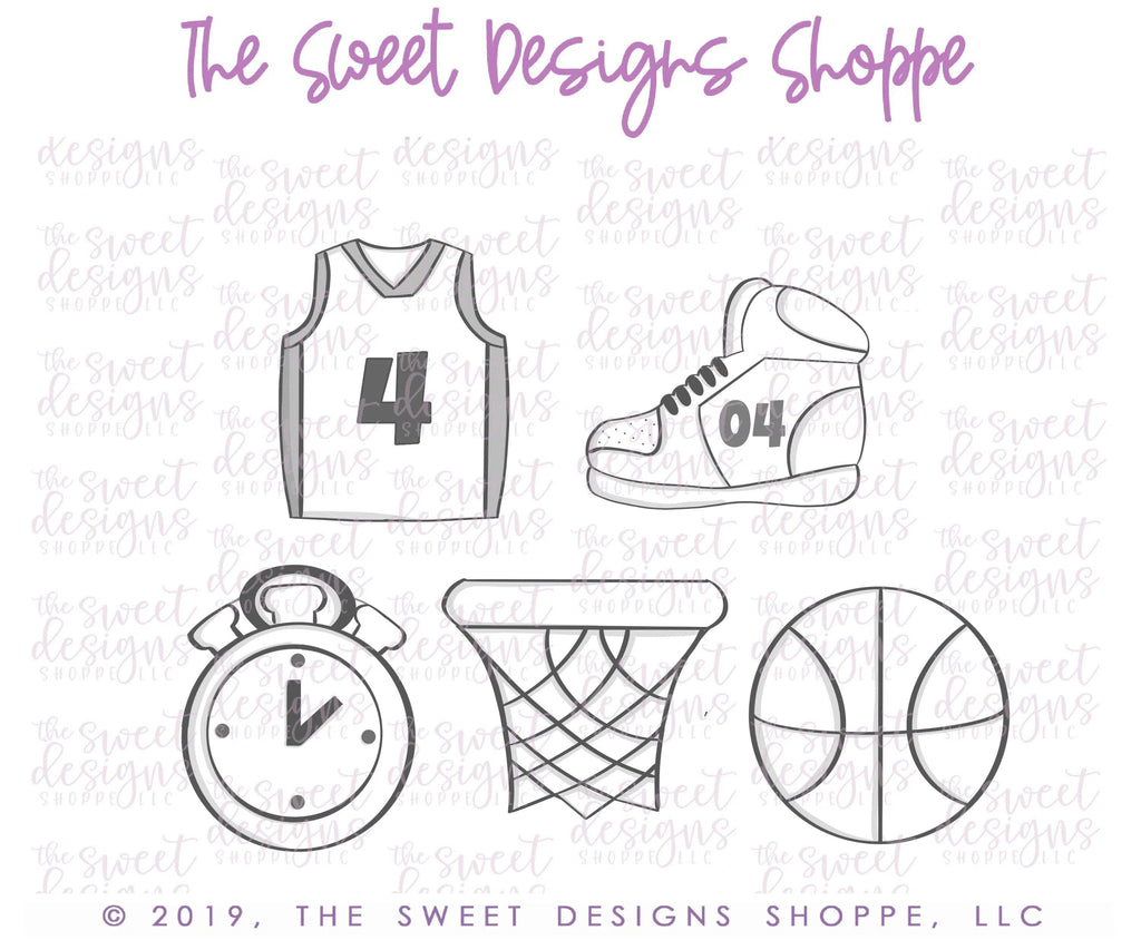 Cookie Cutters - Basketball Set - Cookie Cutters - The Sweet Designs Shoppe - TSDS - - ALL,Cookie Cutter,dad,Father,Fathers Day,grandfather,Mini Sets,mother,Mothers Day,Promocode,set,sport,sports,STL