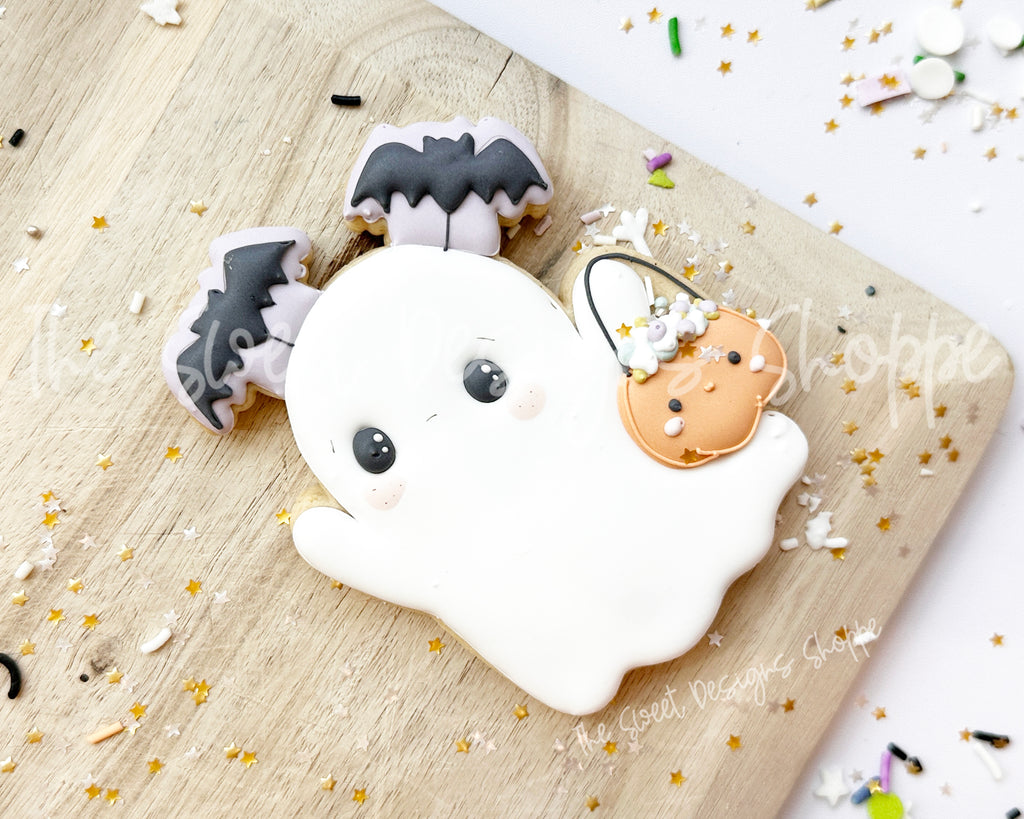 Cookie Cutters - Bat Headband Ghost - Cookie Cutter - The Sweet Designs Shoppe - TSDS - - ALL,bat headband ghost,Cookie Cutter,floral ghost,Ghost,halloween,happy halloween,Promocode,STL