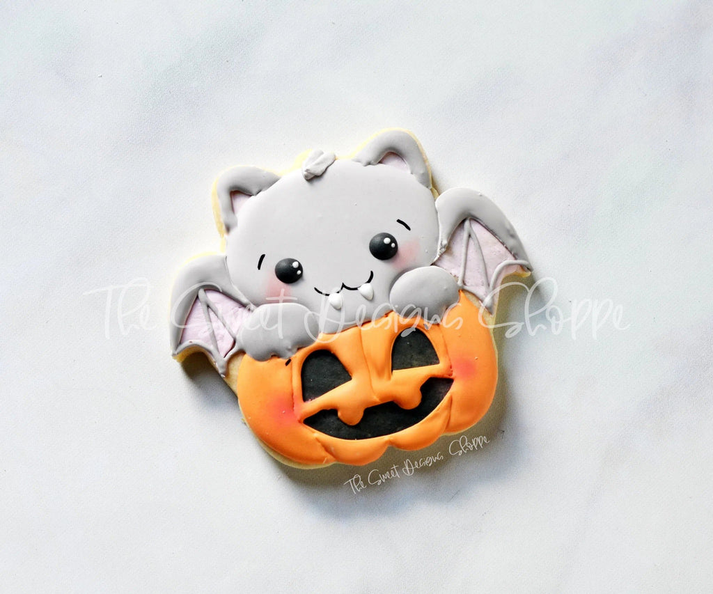 Cookie Cutters - Bat in Pumpkin - Cookie Cutter - The Sweet Designs Shoppe - - ALL, Animal, Animals, Bat, Cookie Cutter, Customize, Fall / Halloween, halloween, Promocode