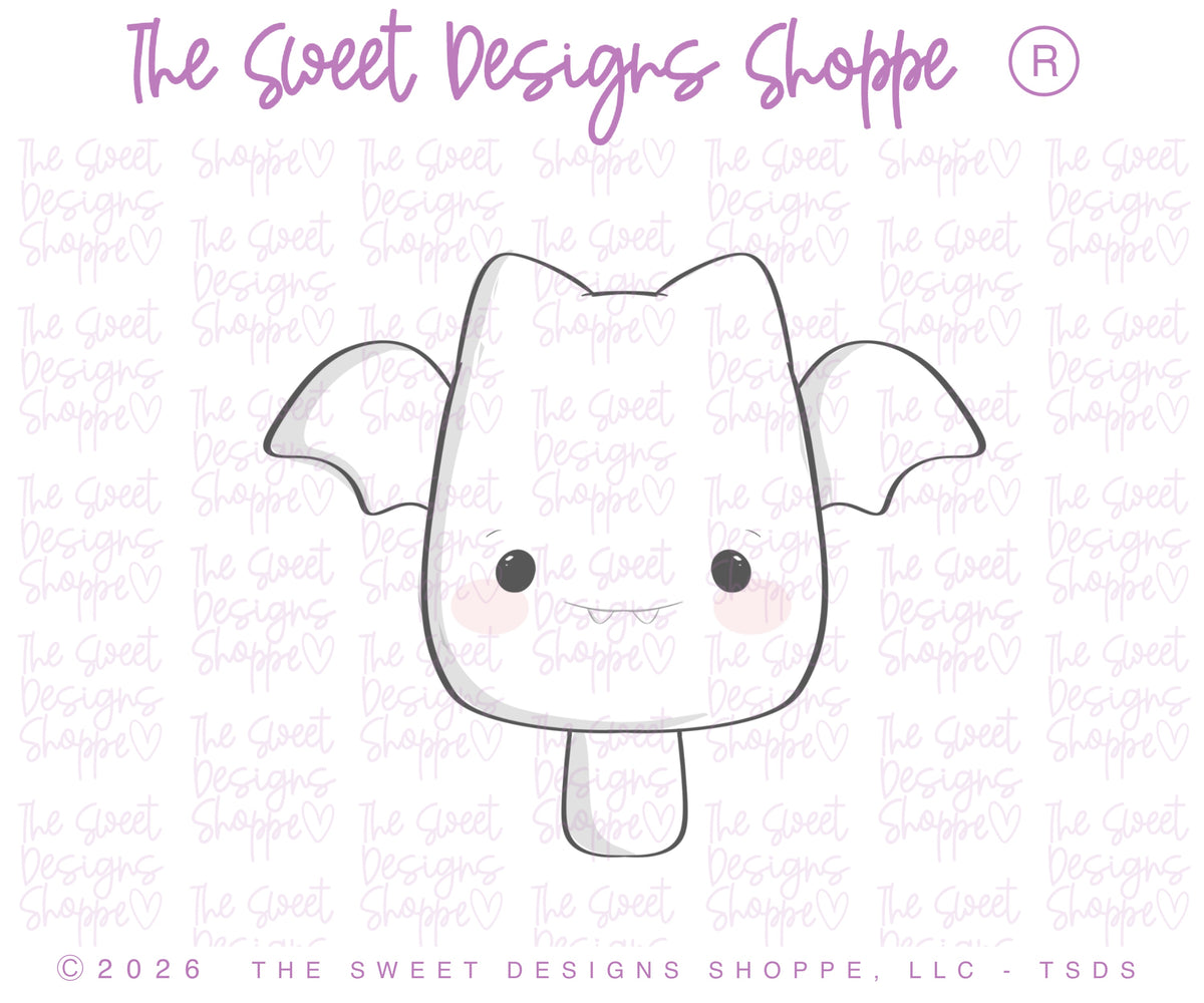 Cookie Cutters - Bat Popsicle - Cookie Cutter - The Sweet Designs Shoppe - TSDS - - ALL,Cookie Cutter,halloween,Promocode,STL,Sweet,sweet treats