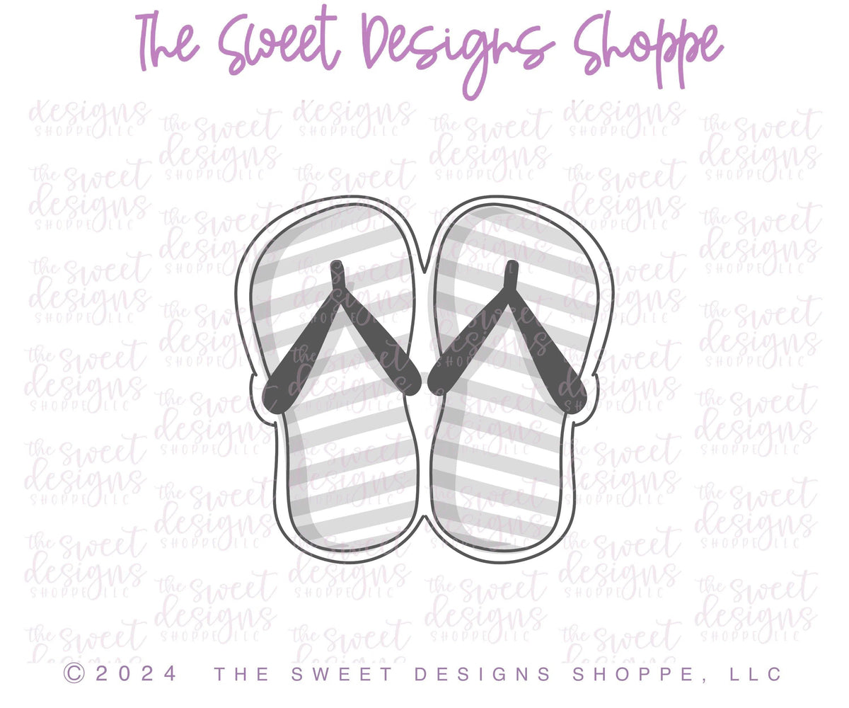 Cookie Cutters - Beach Flip Flops / Sandals - Cookie Cutter - The Sweet Designs Shoppe - TSDS - - 4th,4th July,4th of July,ALL,bathing suit,beach,Cookie Cutter,Hobbies,Patriotic,Patriotric,pool,Promocode,STL,Summer,USA,vacation