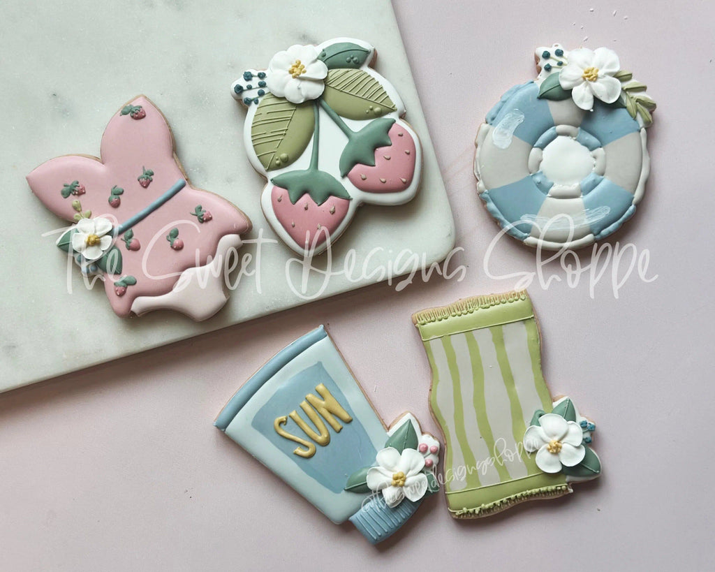 Cookie Cutters - Beach Summer - Cookie Cutters Set - Set of 5 - Cookie Cutters - The Sweet Designs Shoppe - TSDS - - ALL,beach,Cookie Cutter,fruity summer,Mini Sets,pool,pool party,Promocode,regular sets,set,Summer,summer plaque