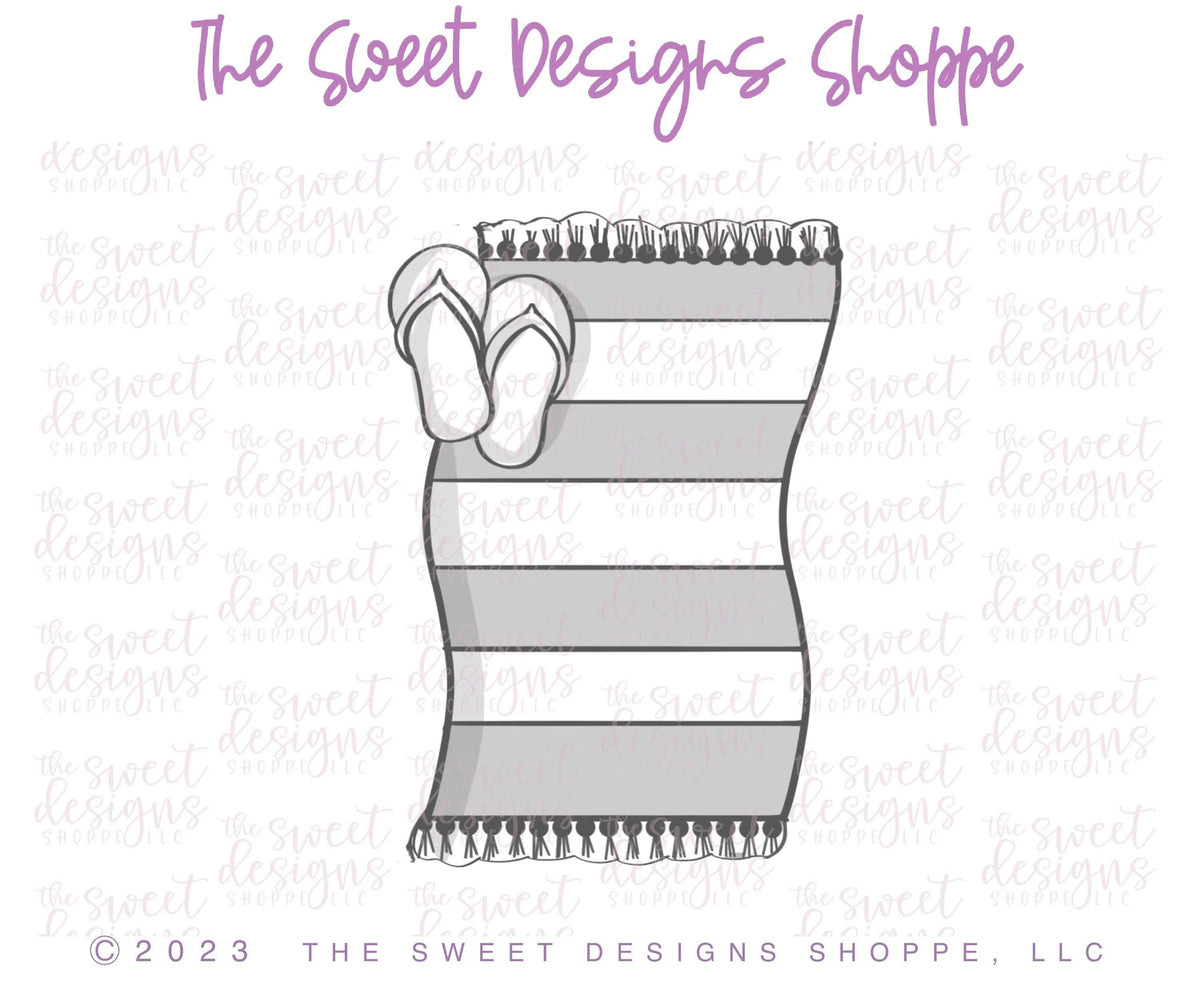 Cookie Cutters - Beach Towel - Cookie Cutter - The Sweet Designs Shoppe - TSDS - - ALL,beach,Cookie Cutter,Ocean,pool,pool party,Promocode,sand,STL,summer,under the sea