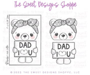 Cookie Cutters - Bear Daughter Set - Set of 2 - Cookie Cutters - The Sweet Designs Shoppe - TSDS - - ALL,Animal,Animals,Animals and Insects,Cookie Cutter,dad,Father,father's day,grandfather,Promocode,regular sets,School,school / graduation,Set,sets,STL