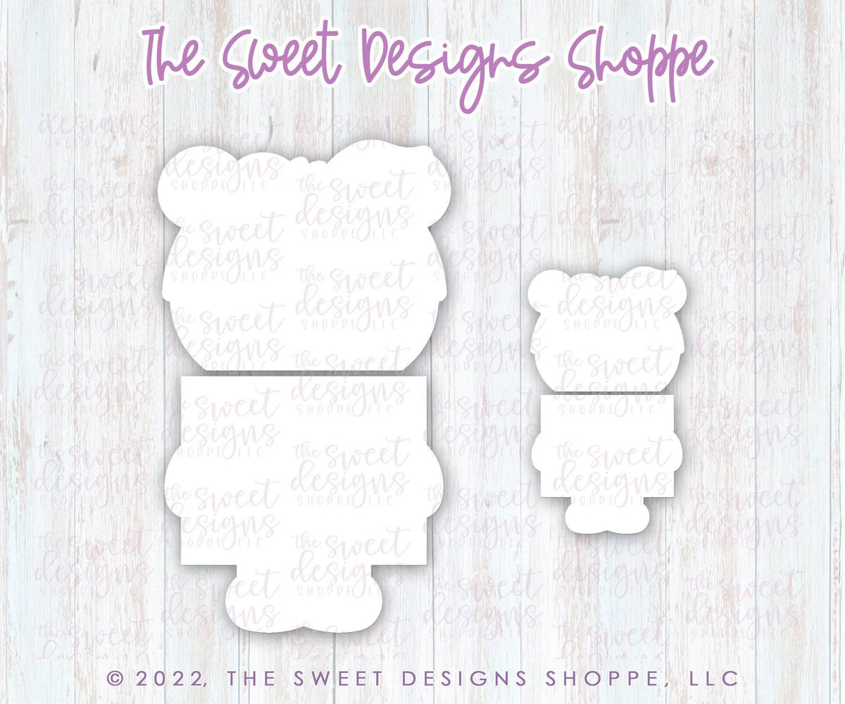 Cookie Cutters - Bear Daughter Set - Set of 2 - Cookie Cutters - The Sweet Designs Shoppe - TSDS - - ALL,Animal,Animals,Animals and Insects,Cookie Cutter,dad,Father,father's day,grandfather,Promocode,regular sets,School,school / graduation,Set,sets,STL