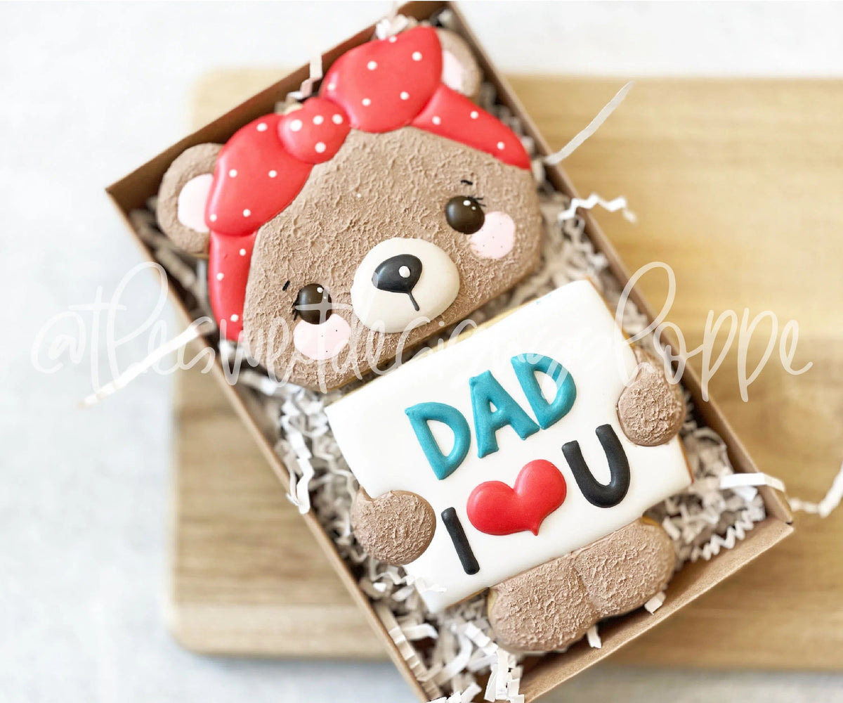 Cookie Cutters - Bear Daughter Set - Set of 2 - Cookie Cutters - The Sweet Designs Shoppe - TSDS - - ALL,Animal,Animals,Animals and Insects,Cookie Cutter,dad,Father,father's day,grandfather,Promocode,regular sets,School,school / graduation,Set,sets,STL