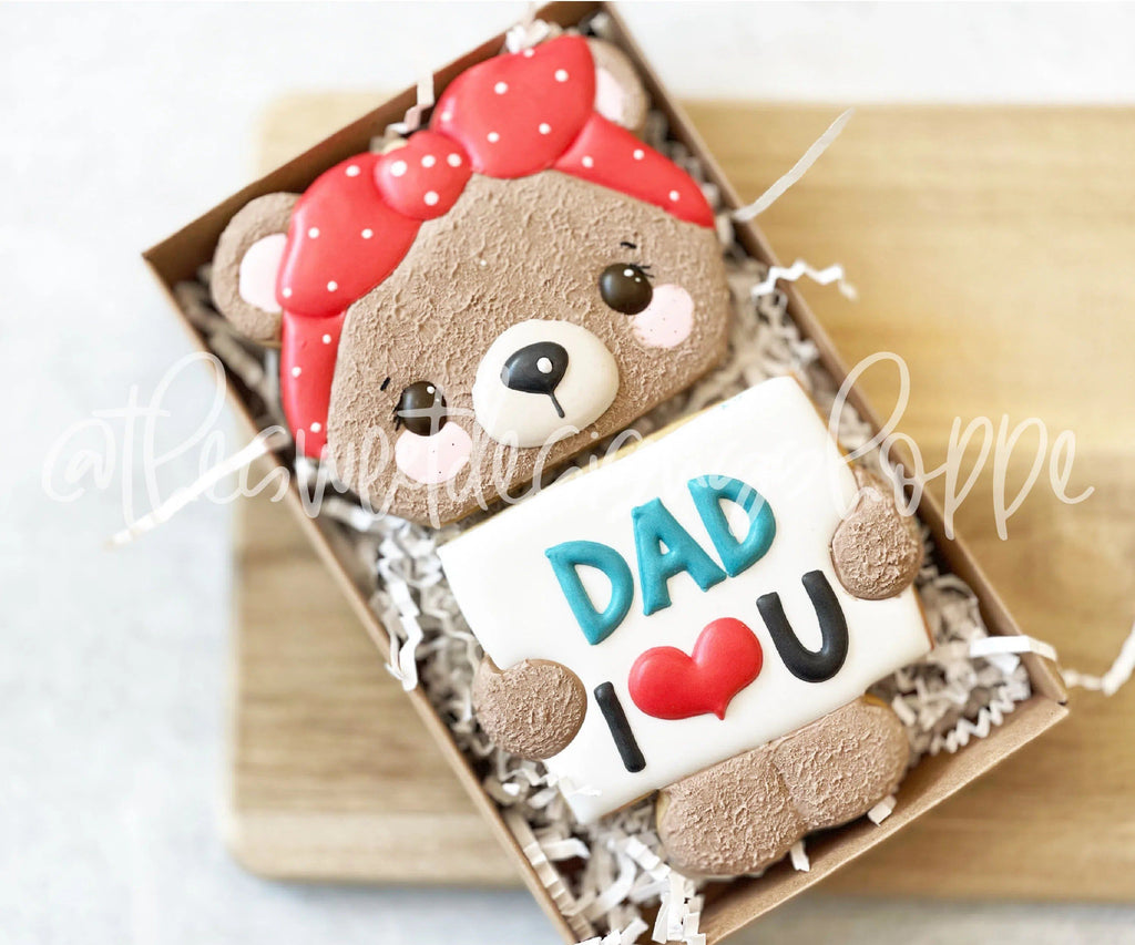 Cookie Cutters - Bear Daughter Set - Set of 2 - Cookie Cutters - The Sweet Designs Shoppe - TSDS - - ALL,Animal,Animals,Animals and Insects,Cookie Cutter,dad,Father,father's day,grandfather,Promocode,regular sets,School,school / graduation,Set,sets,STL
