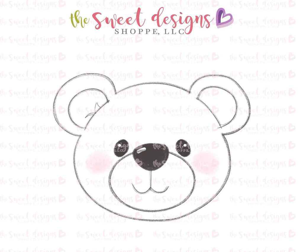 Cookie Cutters - Bear Face v2- Cookie Cutter - Sweet Designs Shoppe - - ALL, Animal, Animals, Animals and Insects, Cookie Cutter, Promocode, Woodland, Zoo