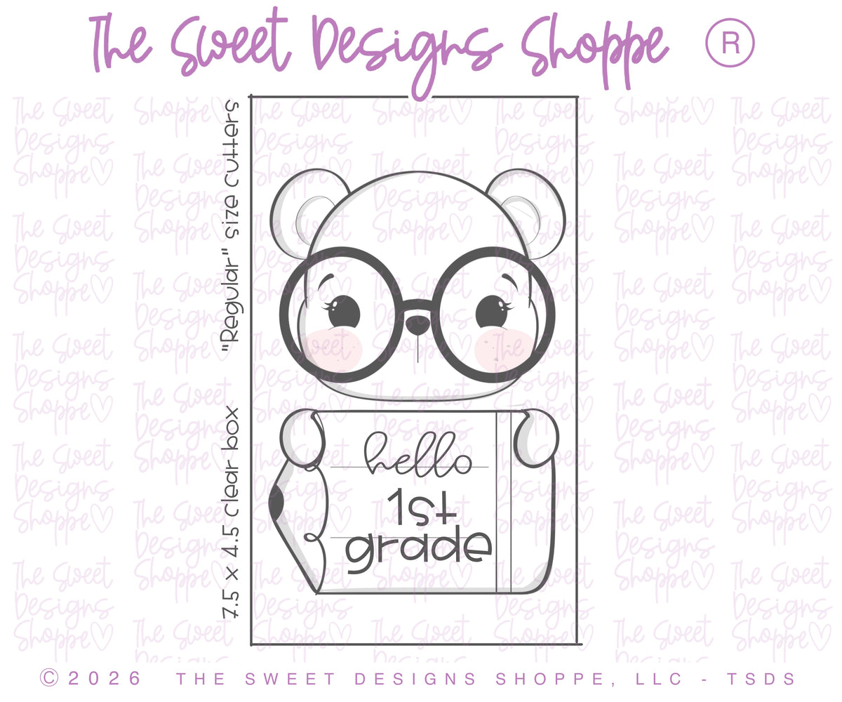 Cookie Cutters - Bear Holding Pencil Set - Set of 2 - Cookie Cutters - The Sweet Designs Shoppe - TSDS - - ALL,back to school,BTS,Cookie Cutter,Grad,Graduation,graduations,Mini Set,Mini Sets,Promocode,regular sets,School,School / Graduation,set,sets,STL,Teacher,Teacher Appreciation