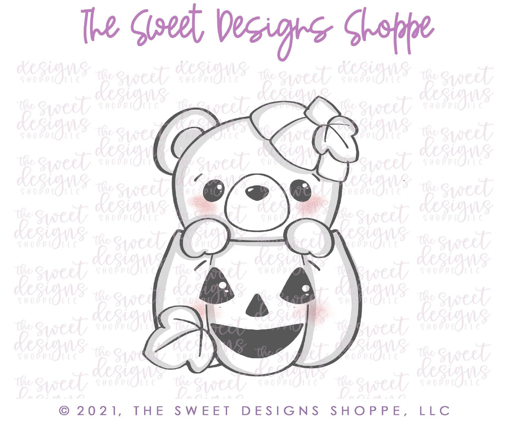 Cookie Cutters - Bear in Pumpkin - Cookie Cutter - The Sweet Designs Shoppe - TSDS - - ALL,Animal,Animals,Animals and Insects,Cookie Cutter,halloween,kids,Kids / Fantasy,Promocode,STL