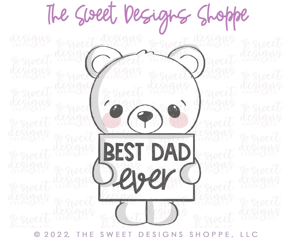 Cookie Cutters - Bear Son - Cutter - Sweet Designs Shoppe - - ALL, Animal, Animals, Animals and Insects, Cookie Cutter, dad, Father, father's day, mother, Mothers Day, Promocode