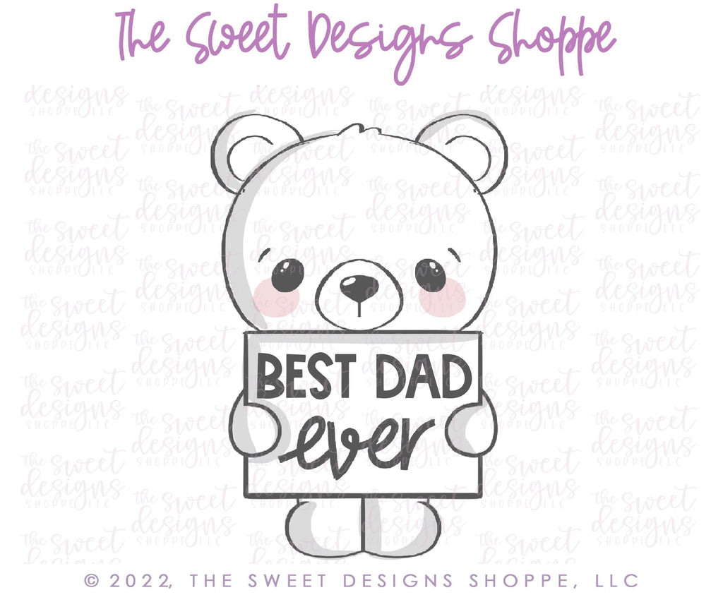 Cookie Cutters - Bear Son - Cookie Cutter - The Sweet Designs Shoppe - - ALL, Animal, Animals, Animals and Insects, Cookie Cutter, dad, Father, father's day, grandfather, mother, Mothers Day, Promocode