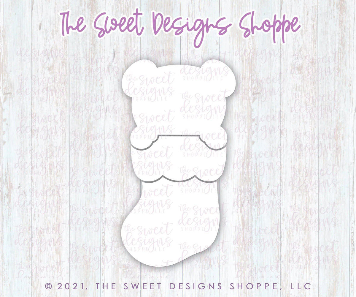 Cookie Cutters - Bear Three Piece Stocking Set - Set of 3 - Cookie Cutters - The Sweet Designs Shoppe - TSDS - - ALL,Christmas,Christmas / Winter,Christmas Cookies,Cookie Cutter,Ginger bread,Gingerbread,Promocode,regular sets,Set,sets,STL