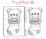 Cookie Cutters - Bear Three Piece Stocking Set - Set of 3 - Cookie Cutters - The Sweet Designs Shoppe - TSDS - - ALL,Christmas,Christmas / Winter,Christmas Cookies,Cookie Cutter,Ginger bread,Gingerbread,Promocode,regular sets,Set,sets,STL