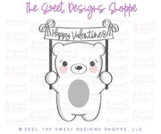 Cookie Cutters - Bear with Banner - Cookie Cutter - The Sweet Designs Shoppe - TSDS - - ALL,Animal,Animals,Animals and Insects,Baby / Kids,Cookie Cutter,Easter,Easter / Spring,Promocode,STL,valentine,valentines