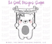 Cookie Cutters - Bear with Banner - Cookie Cutter - The Sweet Designs Shoppe - TSDS - - ALL,Animal,Animals,Animals and Insects,Baby / Kids,Cookie Cutter,Easter,Easter / Spring,Promocode,STL,valentine,valentines