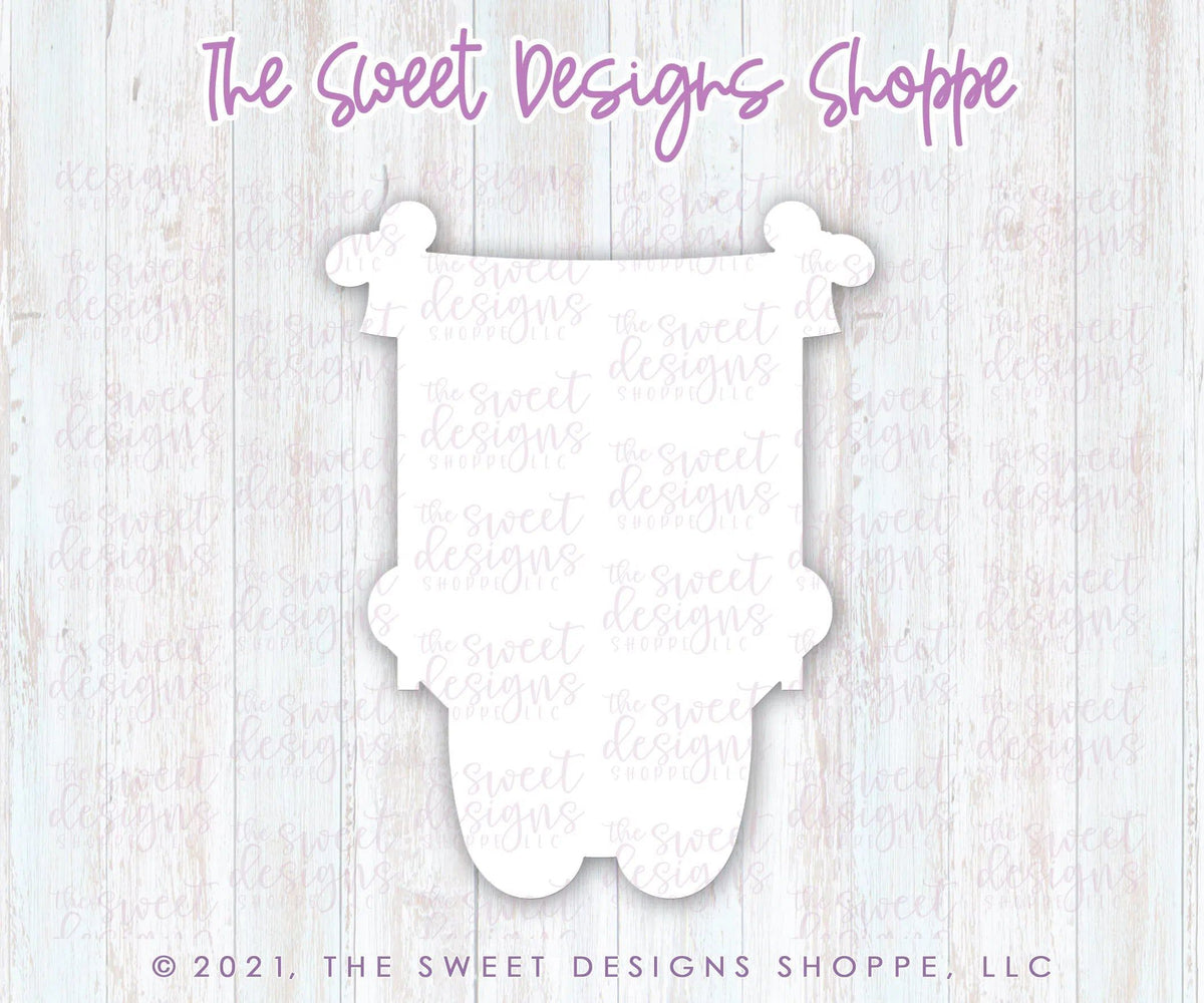 Cookie Cutters - Bear with Banner - Cookie Cutter - The Sweet Designs Shoppe - TSDS - - ALL,Animal,Animals,Animals and Insects,Baby / Kids,Cookie Cutter,Easter,Easter / Spring,Promocode,STL,valentine,valentines