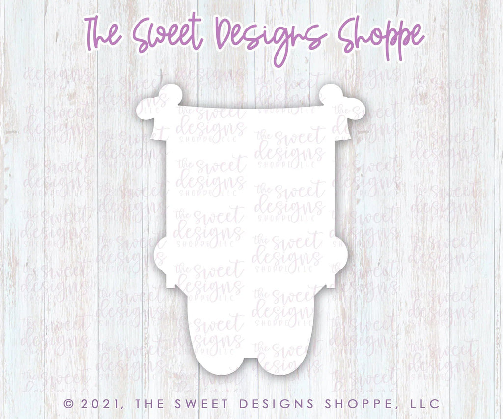 Cookie Cutters - Bear with Banner - Cookie Cutter - The Sweet Designs Shoppe - TSDS - - ALL,Animal,Animals,Animals and Insects,Baby / Kids,Cookie Cutter,Easter,Easter / Spring,Promocode,valentine,valentines