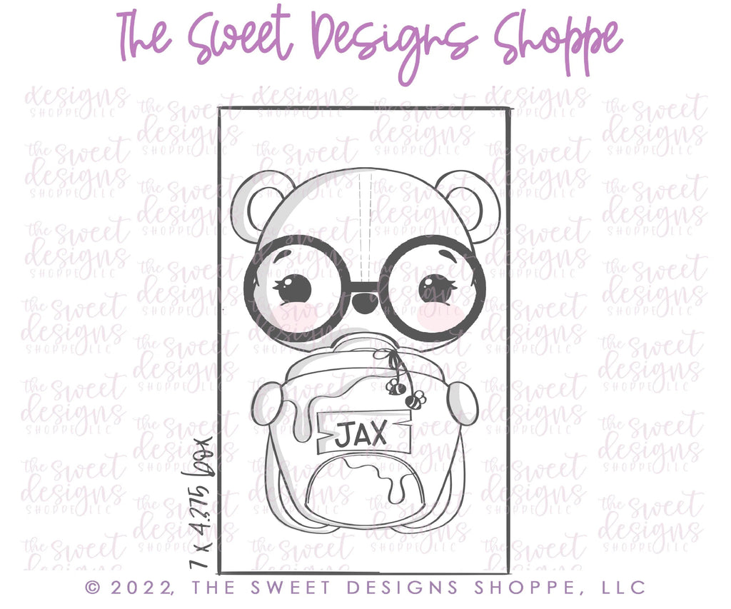 Cookie Cutters - Bear with Beehive Backpack - 2 Piece Set - Cookie Cutters - Sweet Designs Shoppe - Set of 2 - Regular Size Cutters - ALL, Animal, Animals, Animals and Insects, back to school, Cookie Cutter, Mini Set, Mini Sets, Promocode, regular sets, School, School / Graduation, School Bus, school supplies, set, sets