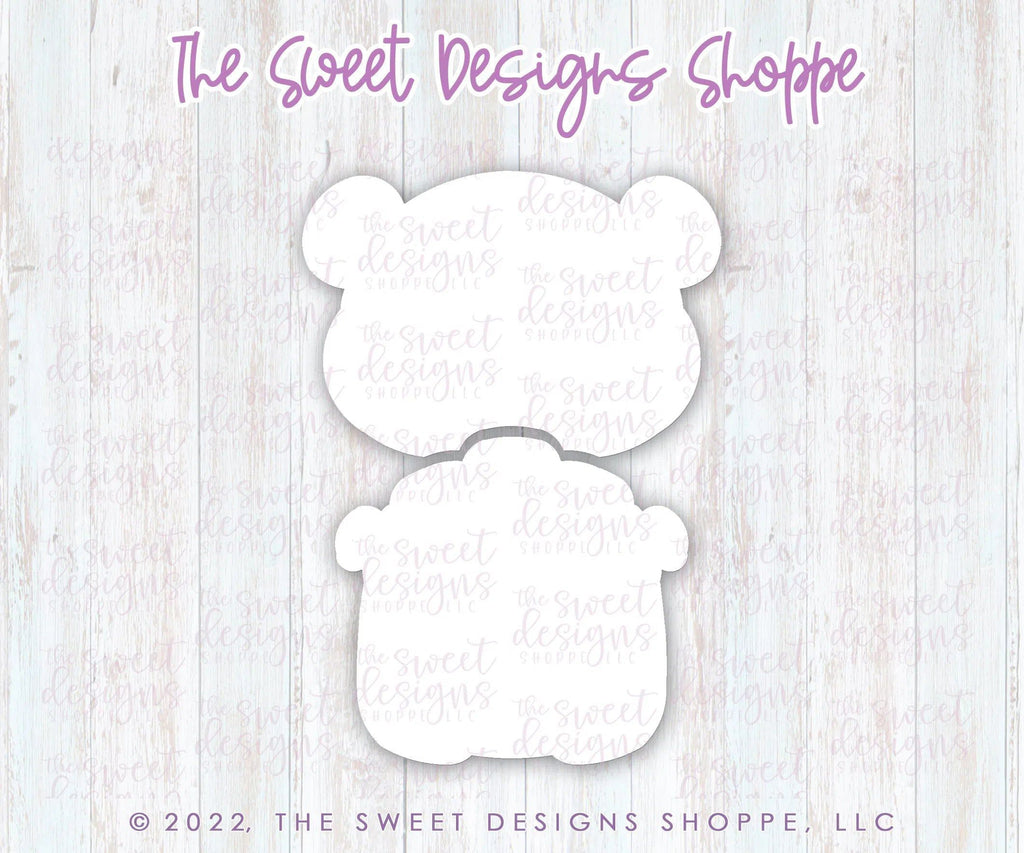 Cookie Cutters - Bear with Beehive Backpack - 2 Piece Set - Cookie Cutters - The Sweet Designs Shoppe - Set of 2 - Regular Size Cutters - ALL, Animal, Animals, Animals and Insects, back to school, Cookie Cutter, Mini Set, Mini Sets, Promocode, regular sets, School, School / Graduation, School Bus, school supplies, set, sets