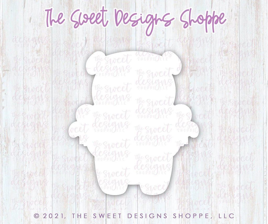 Cookie Cutters - Bear with Bunting - Cookie Cutter - Sweet Designs Shoppe - - ALL, Animal, Animals, Animals and Insects, Baby / Kids, Cookie Cutter, Easter, Easter / Spring, Promocode, valentine, valentines