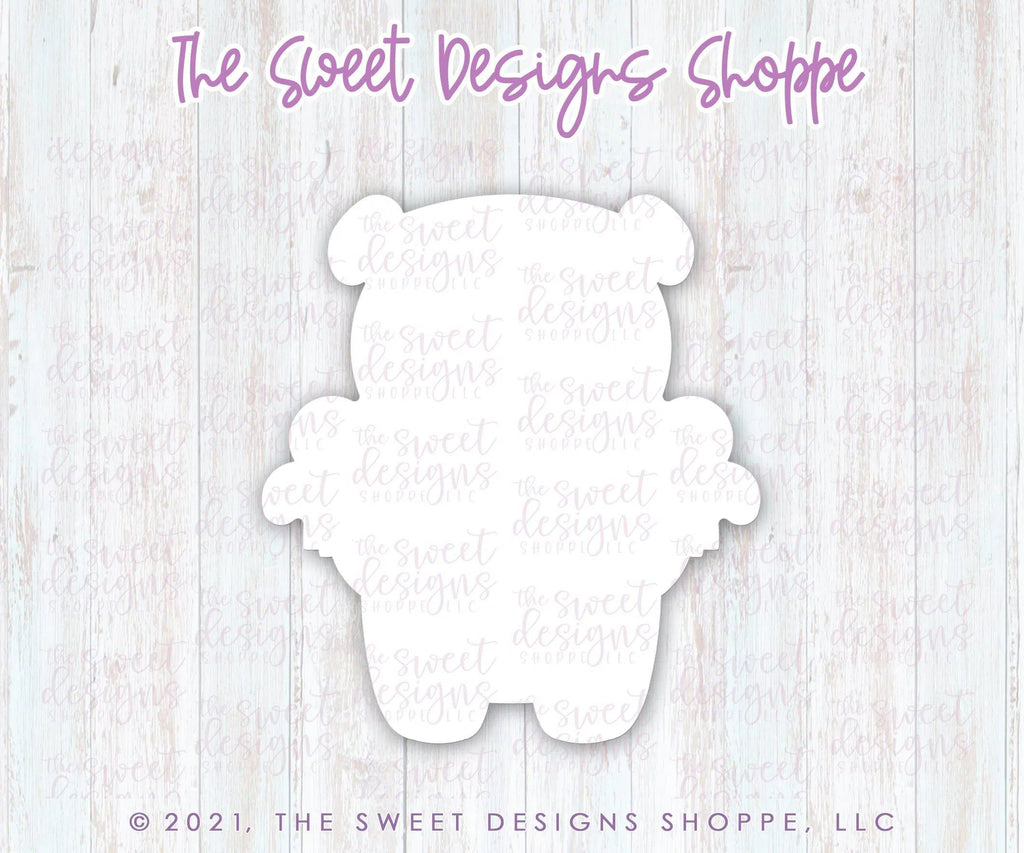 Cookie Cutters - Bear with Bunting - Cookie Cutter - The Sweet Designs Shoppe - - ALL, Animal, Animals, Animals and Insects, Baby / Kids, Cookie Cutter, Easter, Easter / Spring, Promocode, valentine, valentines