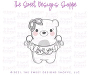 Cookie Cutters - Bear with Bunting Set - 2 Piece Set - Cookie Cutters - The Sweet Designs Shoppe - TSDS - - ALL,Animal,Animals,Animals and Insects,Cookie Cutter,Mini Set,Mini Sets,Promocode,regular sets,set,sets,valentine,valentines